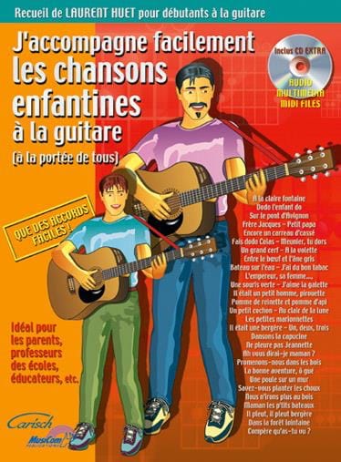 J'accompagne facilement les chansons enfantines à la guitare