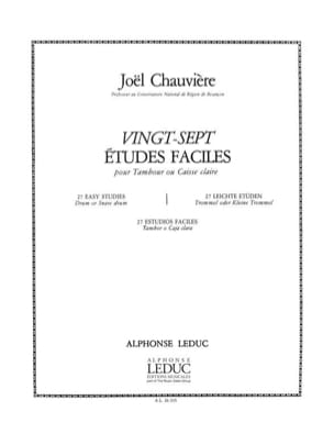 27 Etudes Faciles Joël Chauvière Partition Caisse-claire