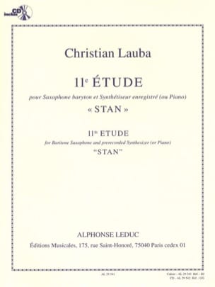 11ème Etude Stan Christian Lauba Partition Saxophone