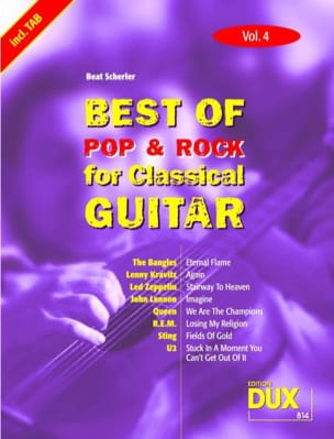 Best of pop & rock for classical guitar volume 4 Partition Guitare