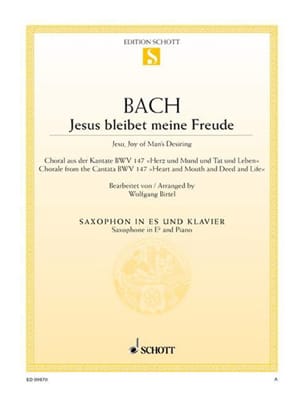 Jesus Bleibet Meine Freude BACH Partition Saxophone