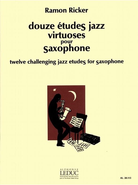 12 Etudes Jazz Virtuoses pour Saxophone - Ramon Ricker - Partition