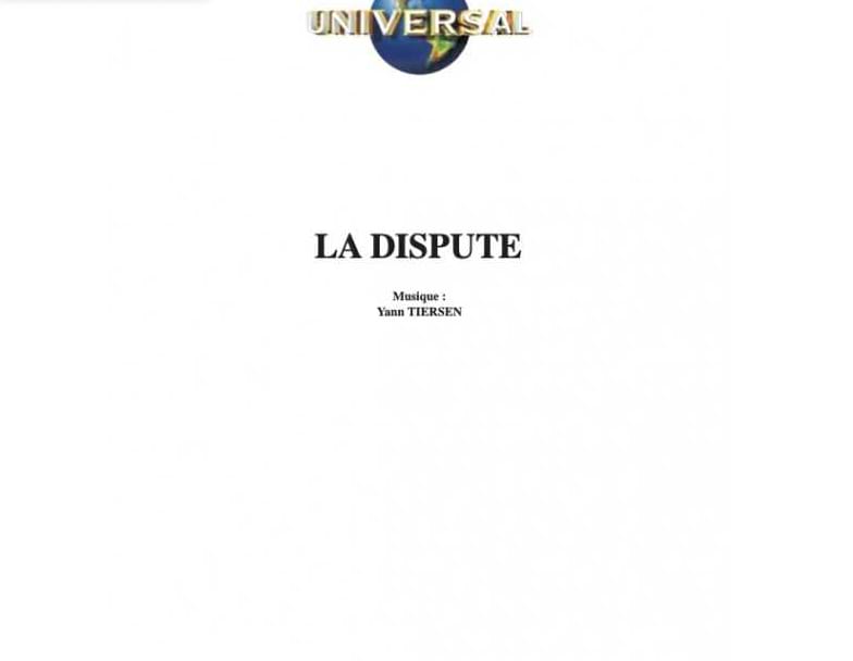 La Dispute Yann Tiersen Partition Musique de film