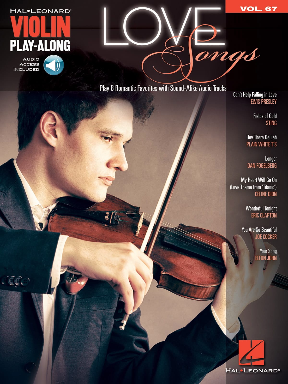 Violin Play-Along Volume 67 - Love Songs Partition Violon