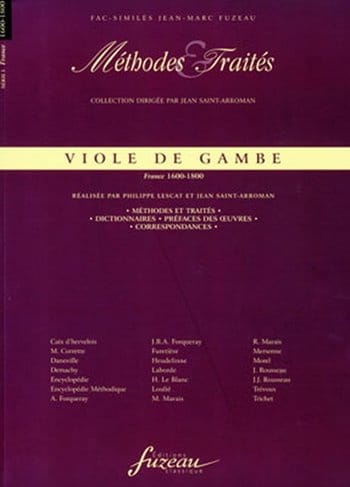 Viole de gambe : méthodes et traités - France 1600-1800
