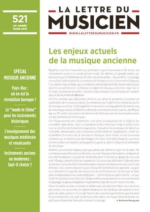La lettre du musicien, n° 521 - mars 2019 Revue Livre Revues
