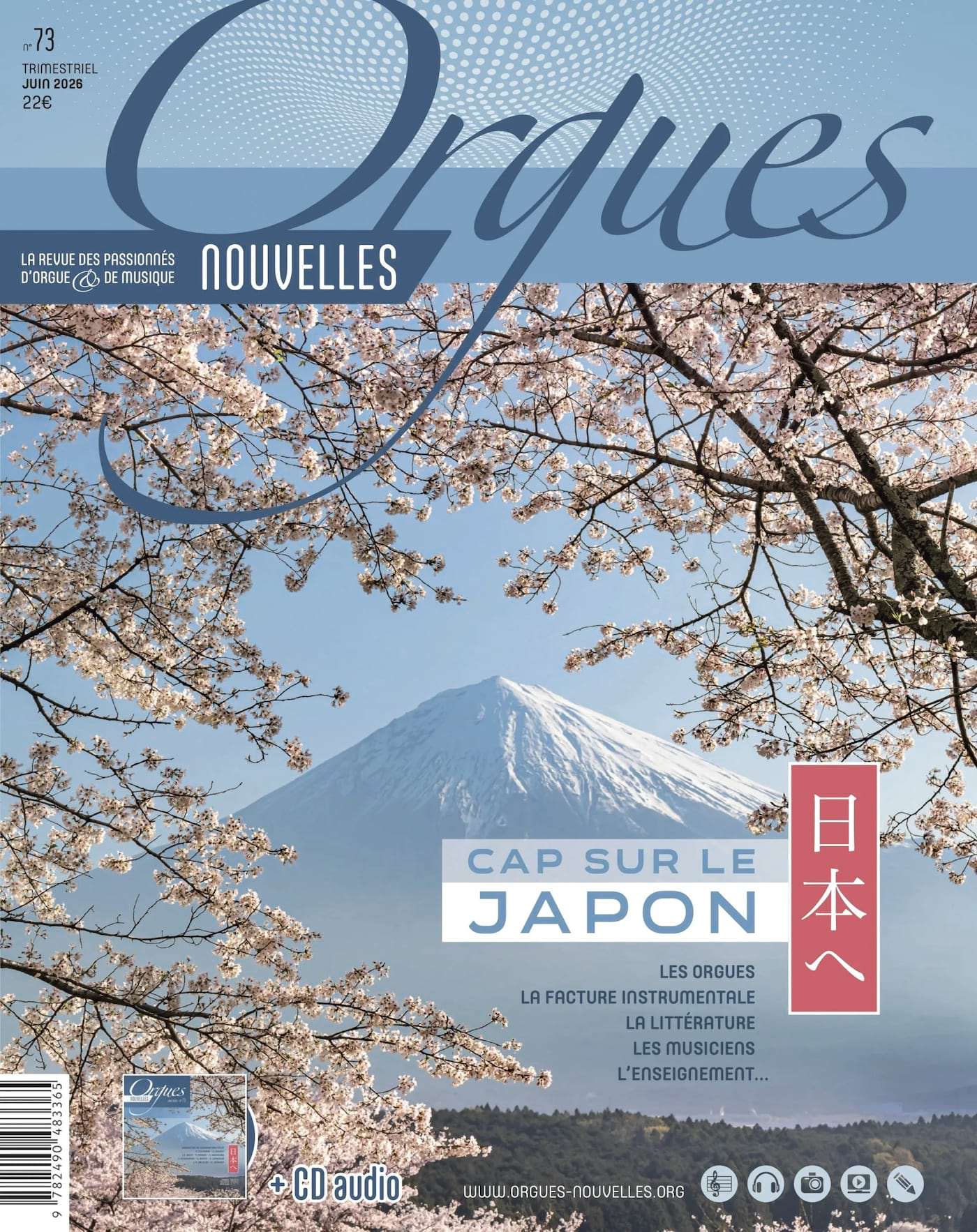 Orgues Nouvelles n°73 Juin 2026 Cap sur le Japon - Revue - Livre