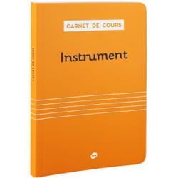 CARNET DE COURS : INSTRUMENT Carnet de cours Livre Pédagogie