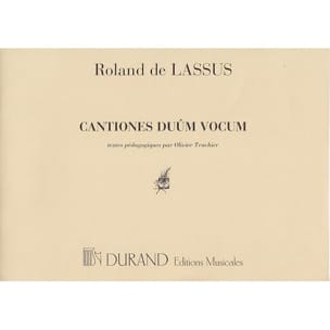 Cantiones Duûm Vocum - Textes pédagogiques - DE LASSUS Roland - Livre