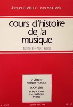 Cours d'histoire de la musique : Tome 3 vol. 2