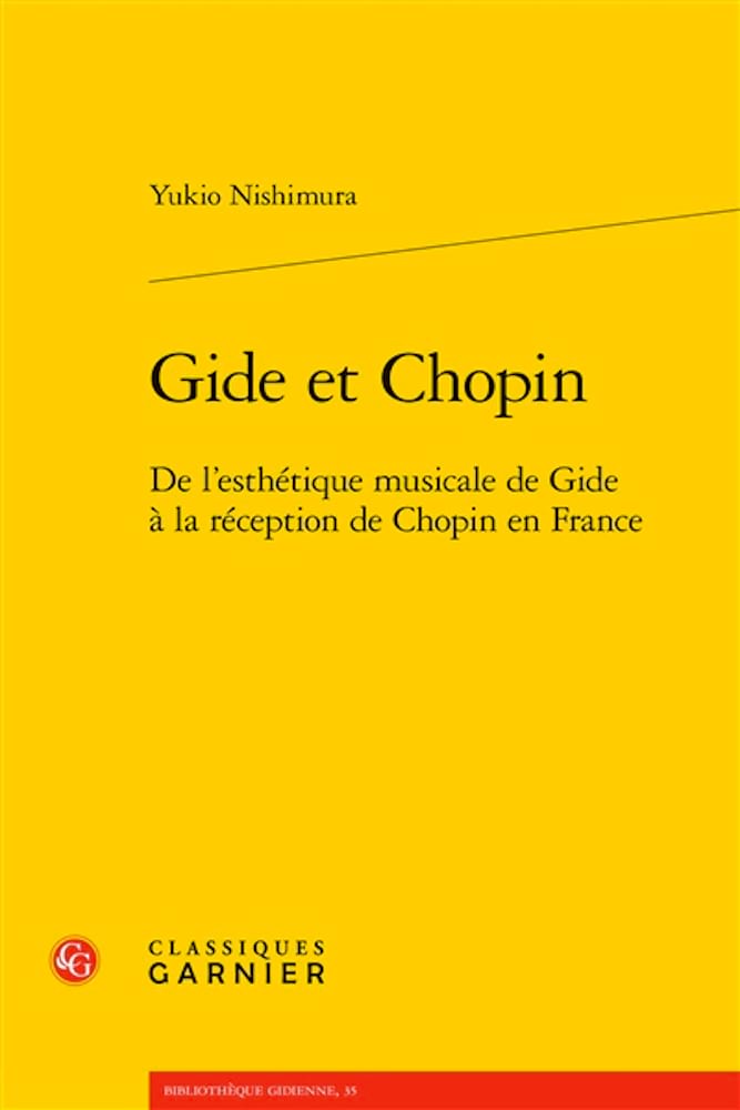 Gide et Chopin Nishimura Yukio Livre Les Hommes
