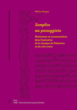 Semplice ou passeggiato William DONGOIS Livre Les Epoques