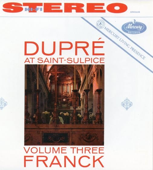 Disque compact Mercury Living Presence recording de Marcel Dupré : Franck