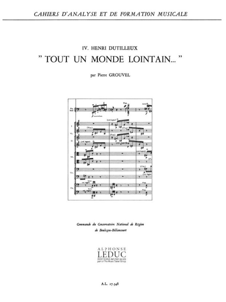 Dutilleux : Tout un monde Pierre GROUVEL Livre Les Hommes