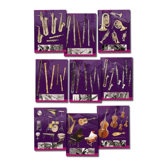 SERIE DE 9 POSTERS CONNAISSANCE DES INSTRUMENTS Poster Livre Pédagogie