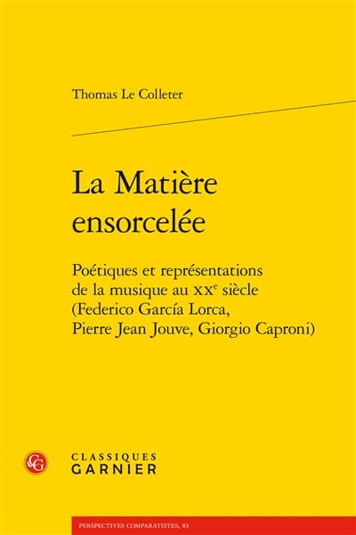 La matière ensorcelée : poétiques et représentations de la musique au XXè siècle