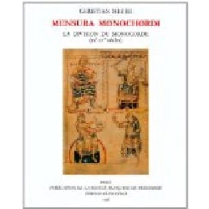 Mensura Monochordi : la division du monocorde, IXe-XVe siècles