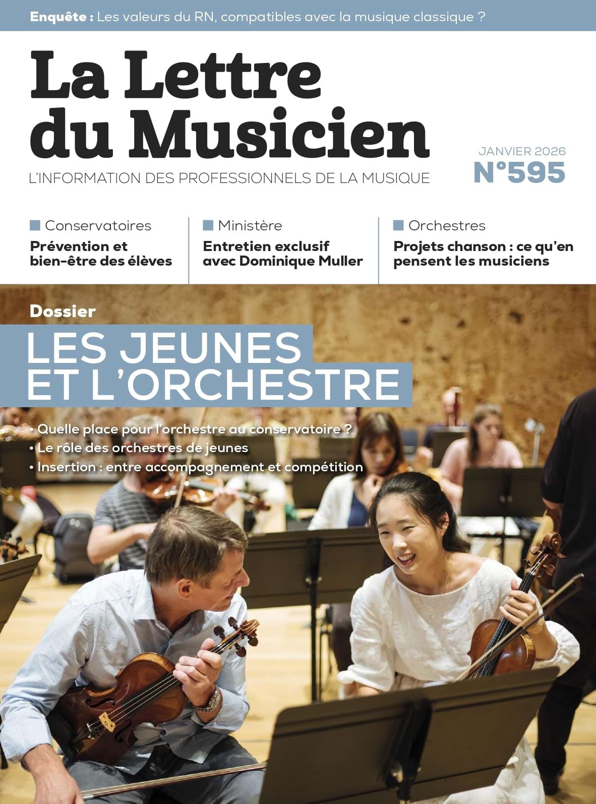La Lettre du musicien n°595 Les jeunes et l'orchestre