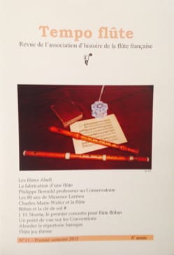 Tempo Flûte n° 11 (1er semestre 2015) Revue Livre Les Instruments