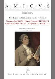 Ecrits des castrats sur le chant vol.2 - RAUZZINI / TENDUCCI - Livre