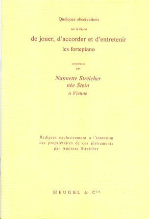 Quelques observations sur la façon d'entretenir les fortepiano
