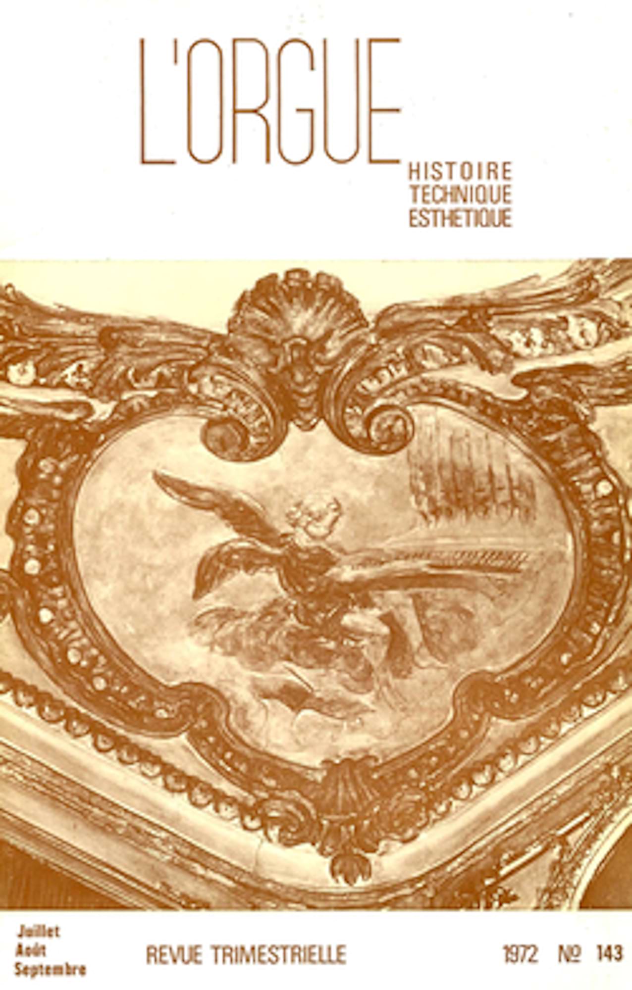 L’Orgue n° 143 (1972/III) Les orgues en France pendant la Révolution