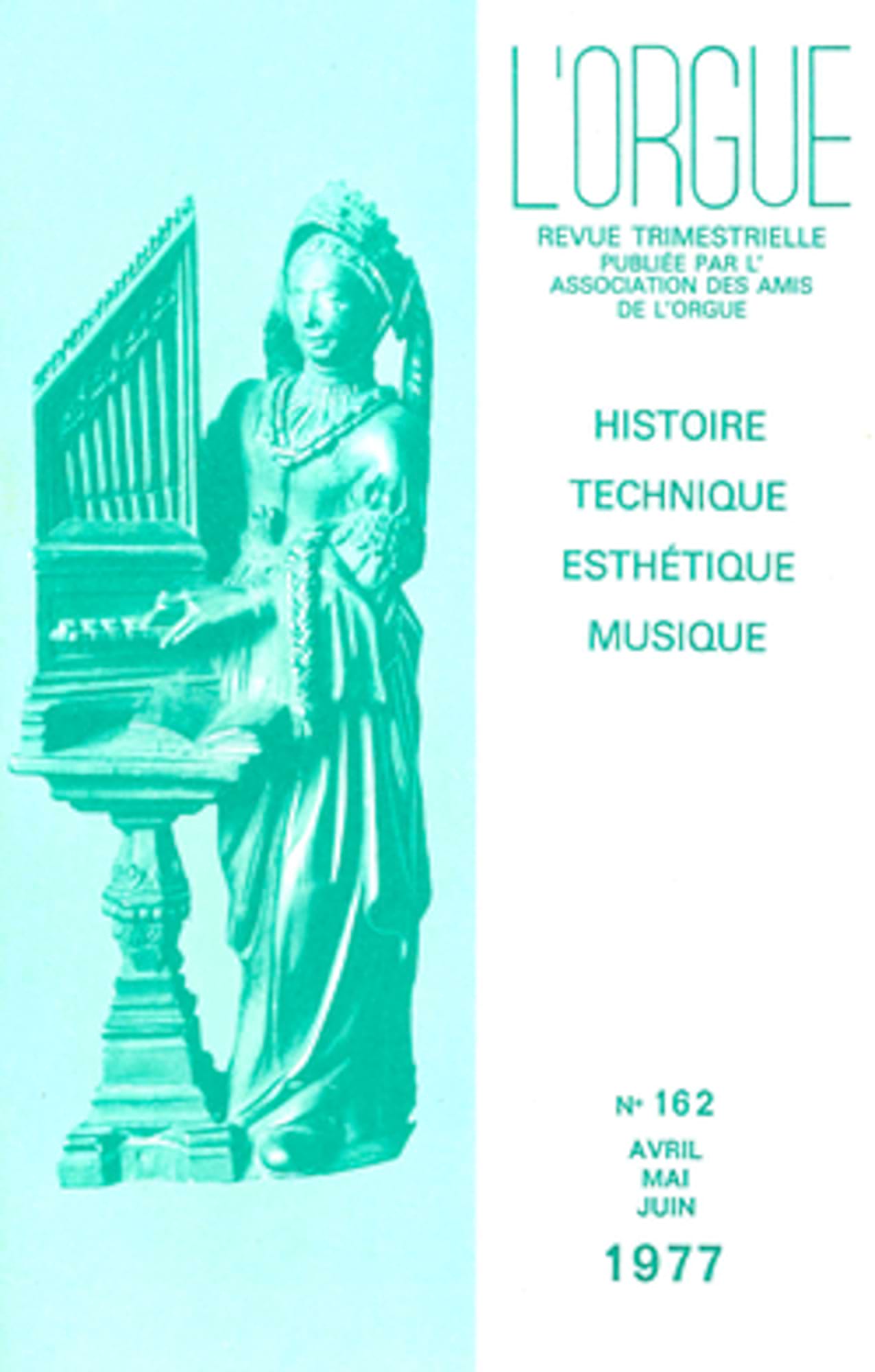 L’Orgue n° 162 (1977/II) Mes souvenirs sur Tournemire et Vierne