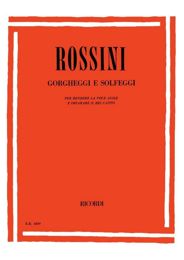 Gorgheggi e Solfeggi ROSSINI Partition Pédagogie