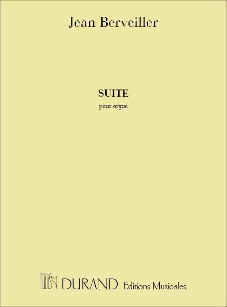 Suite Pour Orgue Jean Berveiller Partition Orgue