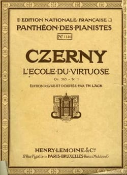 Ecole Du Virtuose, Opus 365 N°1 CZERNY Partition Piano