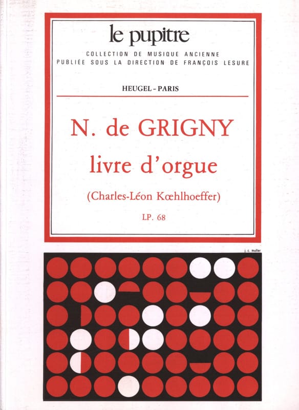 Livre D'Orgue Grigny Nicolas de / Koehlhoeff Partition Orgue