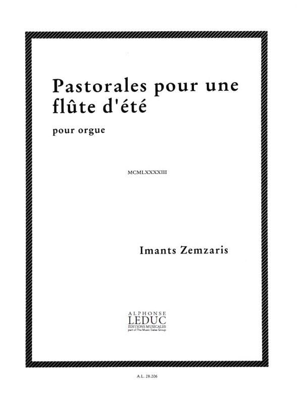 Pastorales pour une Flûte d'Eté Zemzaris / Deksnis Partition Orgue