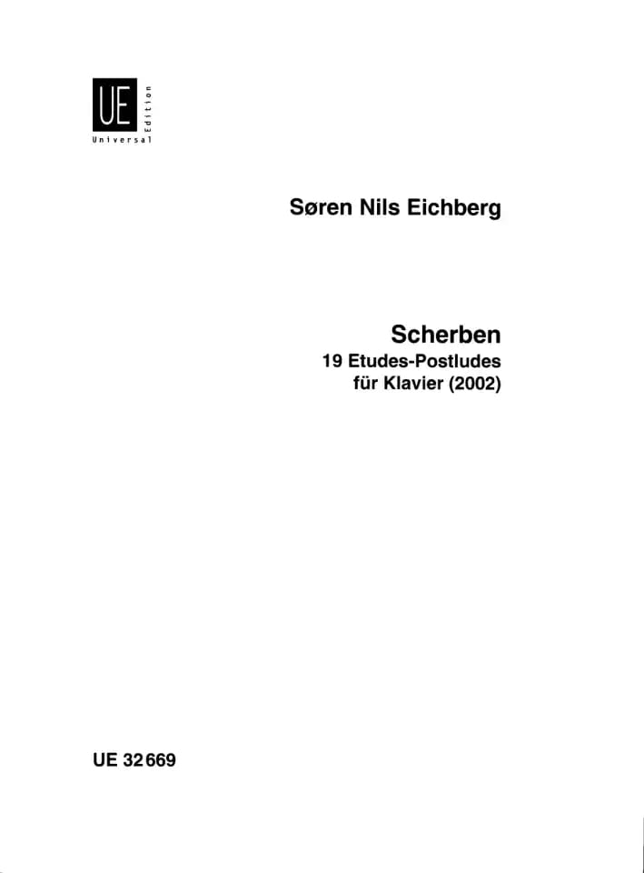 Scherben Eichberg Søren Nils Partition Piano