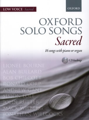 Oxford Solo Songs Sacred - Voix Grave Partition Mélodies