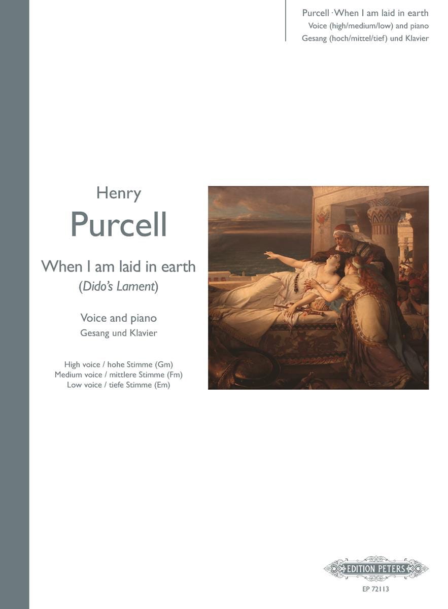 When I Am Laid In Earth. Didon et Enée PURCELL Partition Opéras