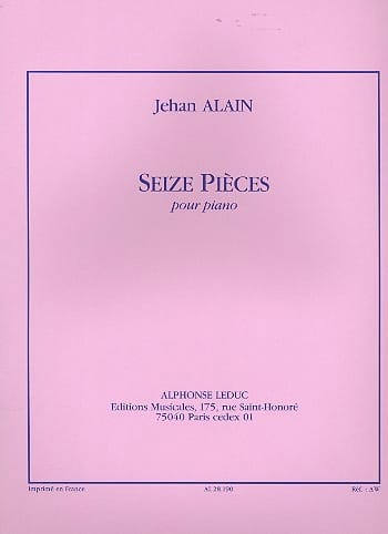 16 Pièces - Jehan Alain - Partition - Piano
