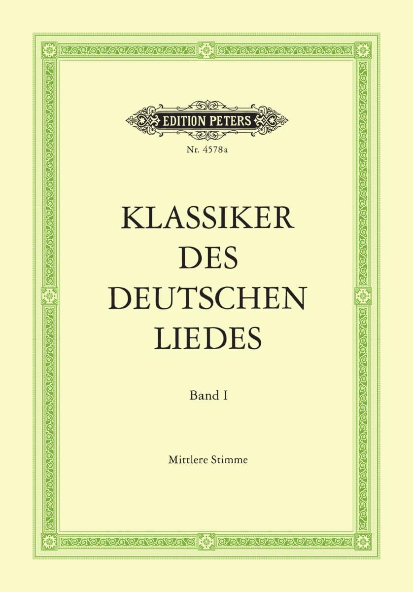 Klassiker des Deutschen Liedes Volume 1. Voix Moyenne - Partition