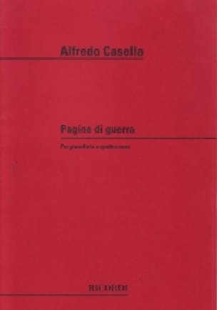 Pagine Di Guerra. 4 Mains - Alfredo Casella - Partition - Piano