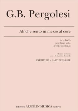 Giovanni Battista Pergolese - Ah che sento in mezzo al core - Partition - di-arezzo.fr