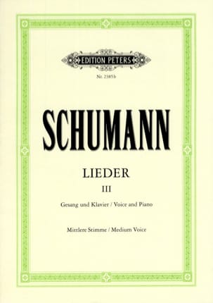 Lieder Volume 3. Voix Moyenne SCHUMANN Partition Mélodies