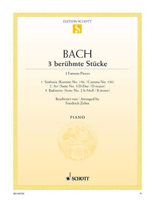 3 Berühmte Stücke BACH Partition Piano