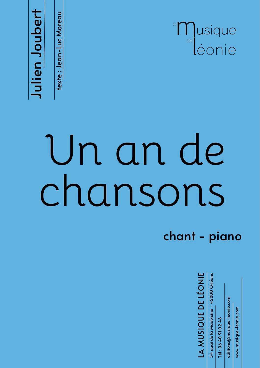 Un An de Chansons - Chant et Piano - Julien Joubert - Partition