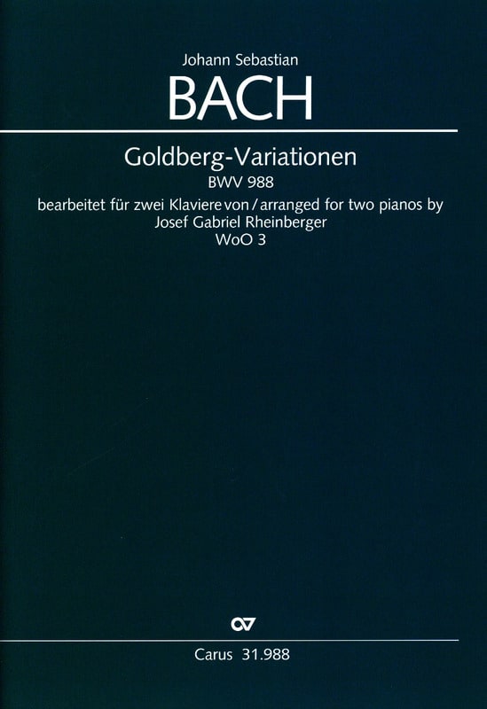 Goldberg-Variationen BWV 988. 2 Pianos BACH Partition Piano