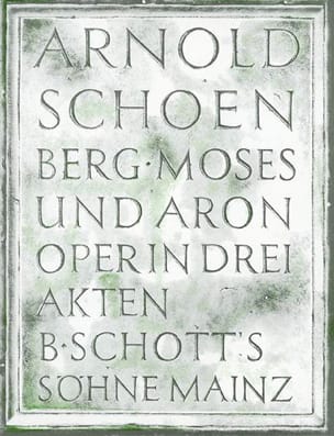 Moses Und Aron SCHOENBERG Partition Opéras