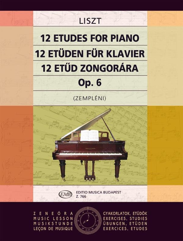 12 Etudes - Opus 1 LISZT Partition Piano