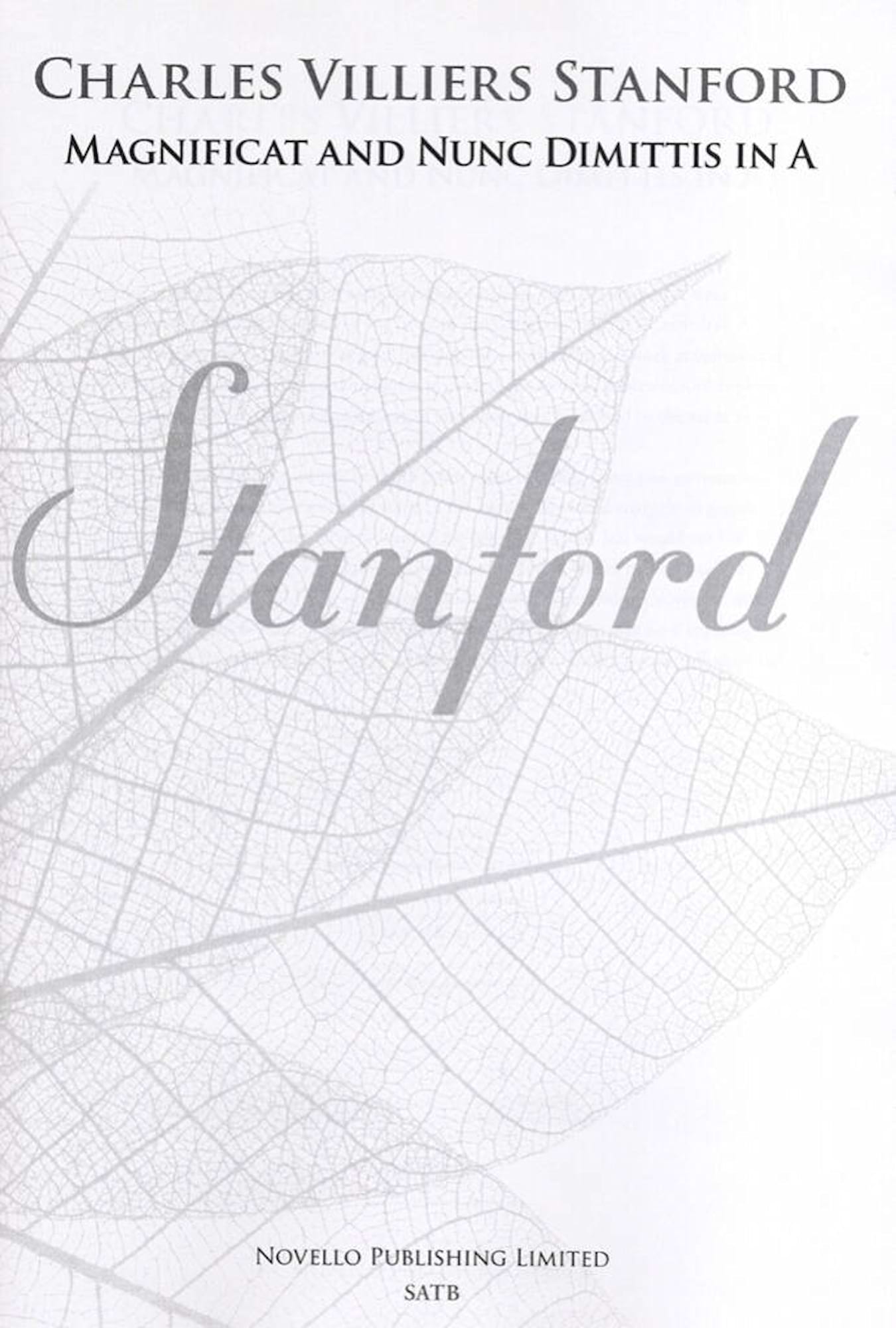 Magnificat And Nunc Dimittis In A - Charles Villiers Stanford