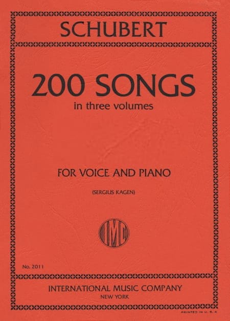 200 Songs Volume 2. Voix Grave SCHUBERT Partition Mélodies
