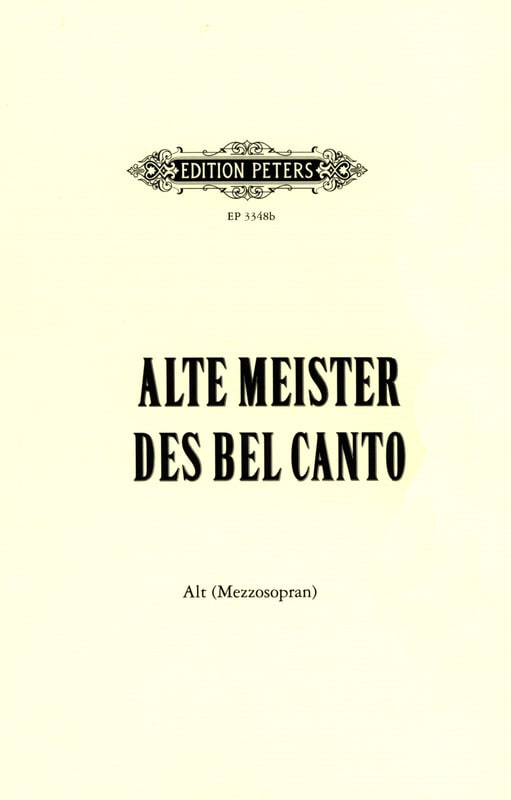 Alte Meister des Bel Canto. Alto Partition Recueils
