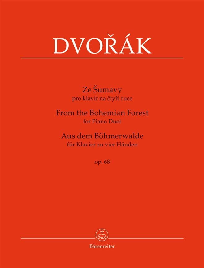 De la Forêt de Bohême Opus 68. 4 mains - DVORAK - Partition - Piano