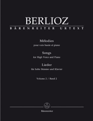 Mélodies Volume 2. Voix Haute BERLIOZ Partition Mélodies